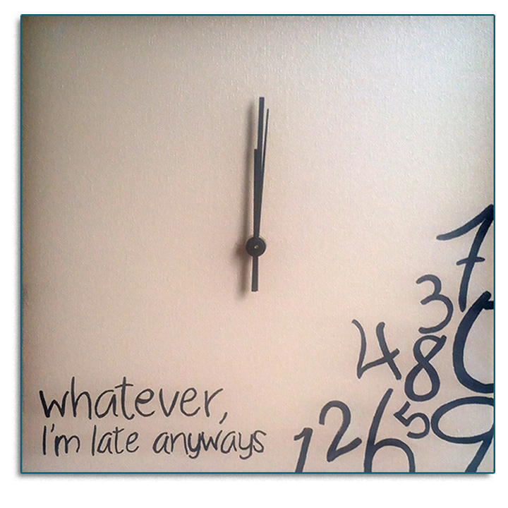 Tan Canvas Clock
